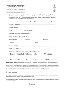 solicitud de inscripcion - Unión Nacional de Banderilleros y