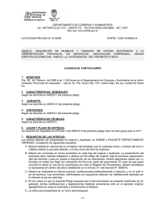 DEPARTAMENTO DE COMPRAS Y SUMINISTROS AV. ARTURO ILLIA 1151
