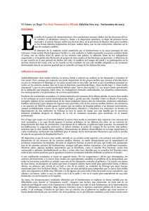 El futuro ya llegó Por José Natanson Le Monde Edición Nro 173