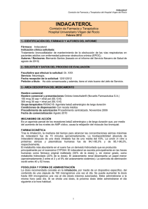 INDACATEROL  Comisión de Farmacia y Terapéutica Hospital Universitario Virgen del Rocío