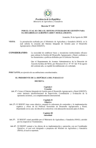 Presidencia de la República Decreto Nº 169