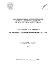 Formato de Convenio General - Universidad Juárez Autónoma de