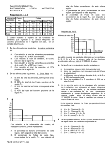 TALLER DE ESTADISTICA RAZONAMIENTO LOGICA MATEMATICO