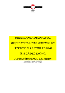 ORDENANZA DE SAC - Ayuntamiento de Irun