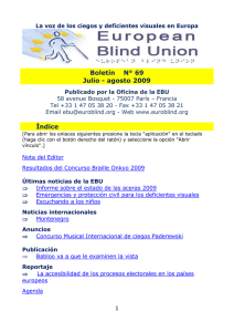 Nota del editor - European Blind Union