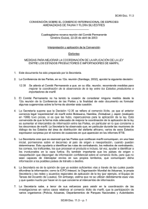 SC49 Doc. 11.3 CONVENCIÓN SOBRE EL COMERCIO INTERNACIONAL DE ESPECIES