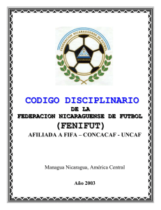 codigo disciplinario - Federación Nicaraguense de Futbol.