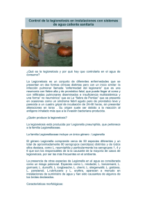 Control de la legionelosis en instalaciones con sistemas de agua