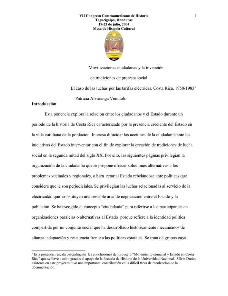 La ciudadanía costarricense durante el período del Estado de