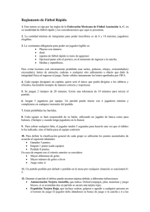 Reglamento de Fútbol Rápido - liga de futbol antiguo aeropuerto