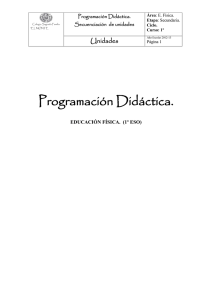 Colegio Sagrada Familia “EL MONTE Programación Didáctica