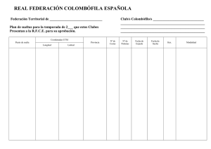 Plan de Sueltas General - Real Federación Colombófila Española