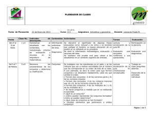 PLANEADOR DE CLASES Fecha de Planeación 22 de Enero de