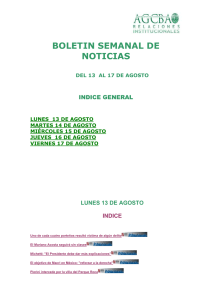 del 13 al 17 de agosto - Auditoría General de la Ciudad de Buenos