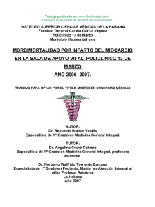 Monografias : Morbimortalidad por infarto del miocardio en la sala