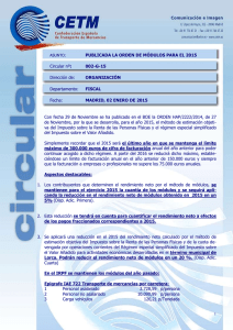 PUBLICADA LA ORDEN DE MÓDULOS PARA EL 2015 002-G-15 ORGANIZACIÓN