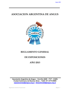 REGLAMENTO DE EXPOSICIONES - Asociación Argentina de Angus