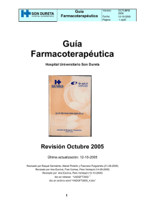 Guía Farmacoterapéutica  Revisión Octubre 2005