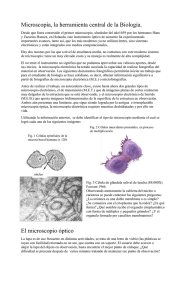 El microscopio óptico