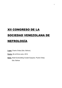 Enfermedad Renal Crónica - Sociedad Venezolana de Nefrología