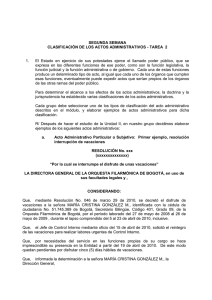 SEGUNDA SEMANA CLASIFICACIÓN DE LOS ACTOS ADMINISTRATIVOS - TAREA  2  1.