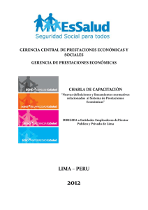 GERENCIA CENTRAL DE PRESTACIONES ECONÓMICAS Y SOCIALES GERENCIA DE PRESTACIONES ECONÓMICAS