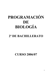PROGRAMACIÓN DE BIOLOGÍA