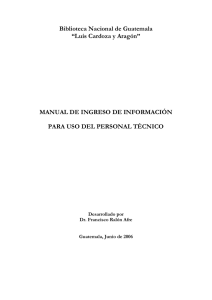Manual MARC - Universidad Rafael Landívar