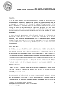 V., C. C. c/ Gobierno de la Provincia de Mendoza s/ daños y perjuicios