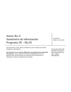 Anexo No. 6 Suministro de información Programa 3E