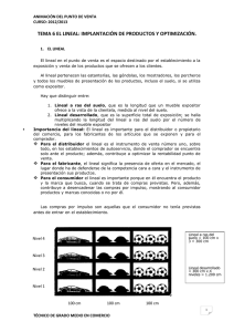 tema 6 el lineal: implantación de productos y