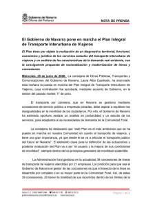 El Gobierno de Navarra pone en marcha el Plan Integral de