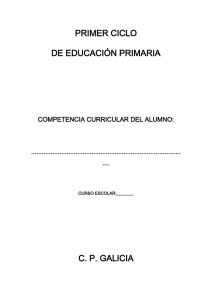 PRIMER CICLO DE EDUCACIÓN PRIMARIA