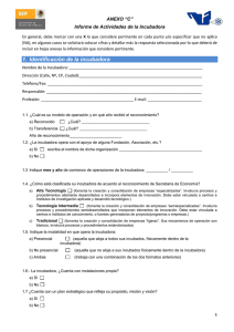 Encuesta para Incubadoras de Empresas