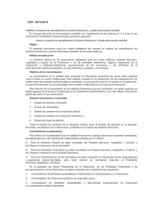 DOF: 06/10/2014 NORMA en materia de consolidación de Estados