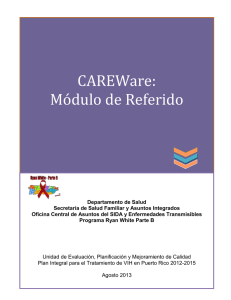 Guía Módulo de Referido en CAREWare Agosto 2013