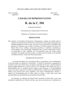R. de la C. 594 CÁMARA DE REPRESENTANTES