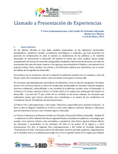 Las experiencias pueden presentarse en español, inglés, portugués