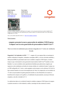 congatec introduces next generation COM Express compact