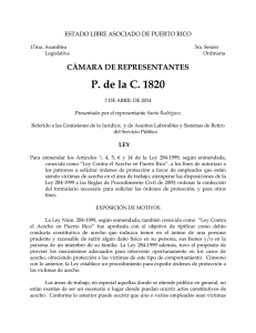 P. de la C. 1820 CÁMARA DE REPRESENTANTES