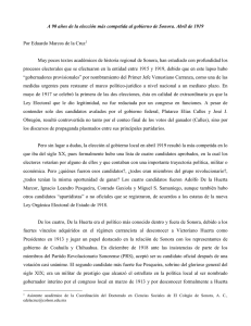 Texto para Tribuna del Yaqui- Elecciones en 1919 (Eduardo Marcos).