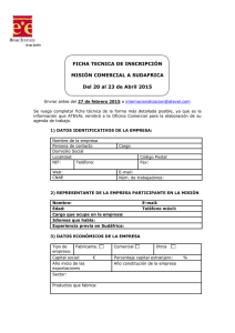 Ficha Técnica Inscripción_ Misión Comercial SUDAFRICA 2015
