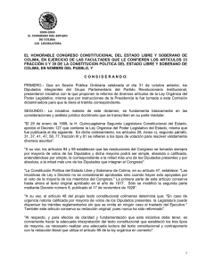 DECRETO No. 2 - Congreso del Estado de Colima