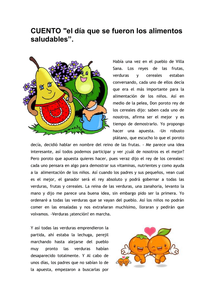 Arriba Imagen Cuentos De Frutas Y Verduras Para Imprimir Abzlocal Mx