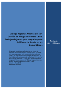 Diálogo Regional América del Sur: Gestión de Riesgo en