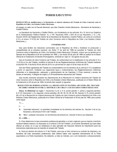 modificaciones a la resolucion en materia aduanera del tratado de