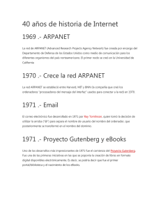 40 años de historia de Internet 1969 .- ARPANET