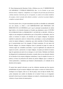 El Pacto Internacional de Derechos Civiles y Políticos en su Art. 27