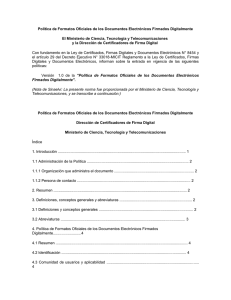 4. Política de Formatos Oficiales de los Documentos Electrónicos