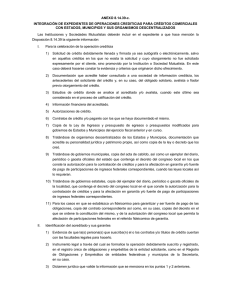 ANEXO 8.14.39-c. INTEGRACIÓN DE EXPEDIENTES DE OPERACIONES CREDITICIAS PARA CRÉDITOS COMERCIALES